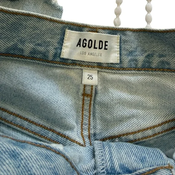 AGOLDE 90s Pinch Waist High Waist Straight Leg Jean size 25 inseam 30 inches - Picture 3 of 10